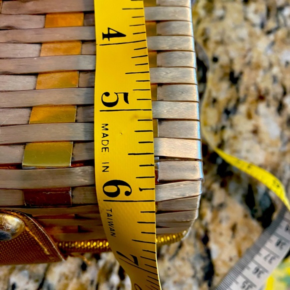 RAFFIA WOVEN HANDBAG VINTAGE - Picture 8 of 8